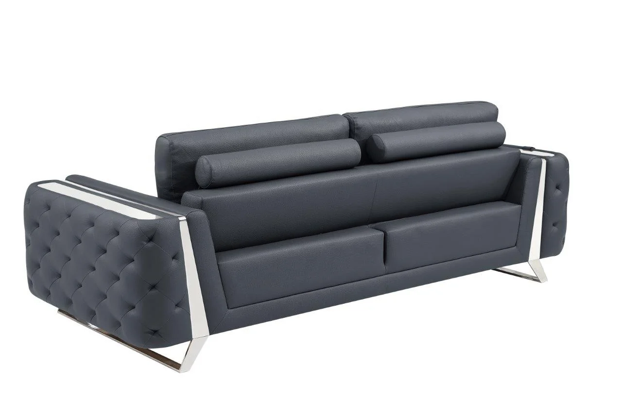 Global United 1050 Italian Leather Sofa Set - Image 5