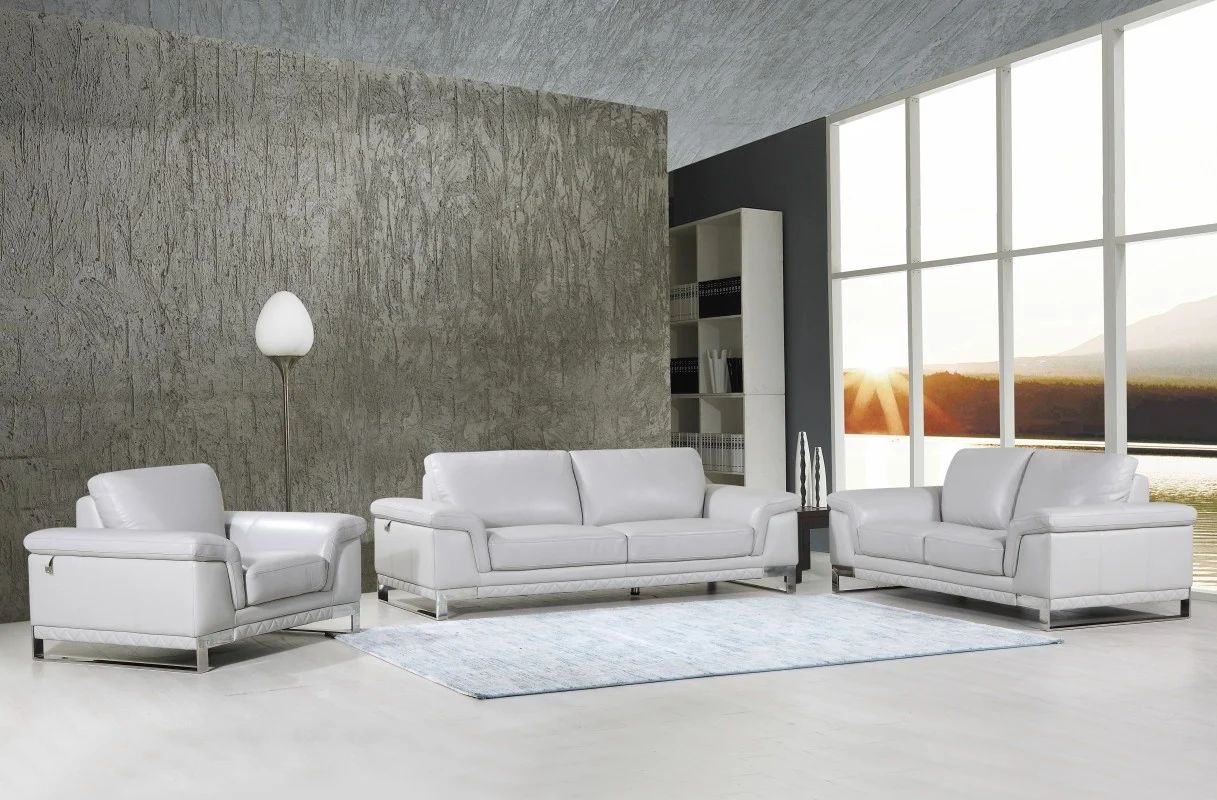 Global United 411 Italian Leather Sofa Collection - 3 Colors - Image 2
