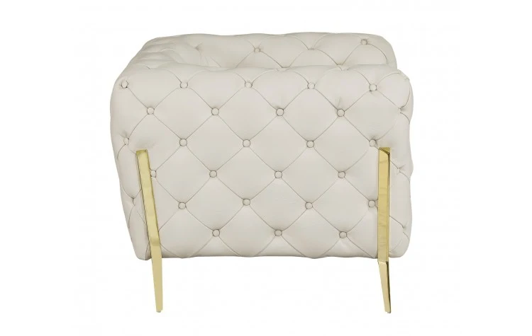 Global United 970 Italian Leather 2 Pc Set - Beige - Image 6