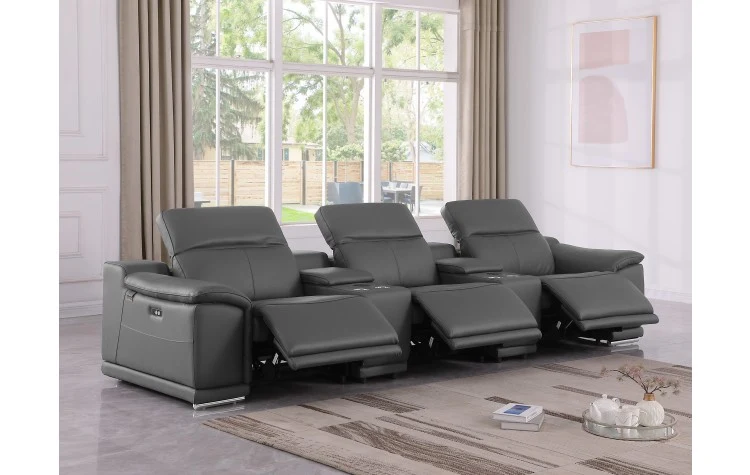 Global United 9762 Dark Gray 5 Pc Sectional