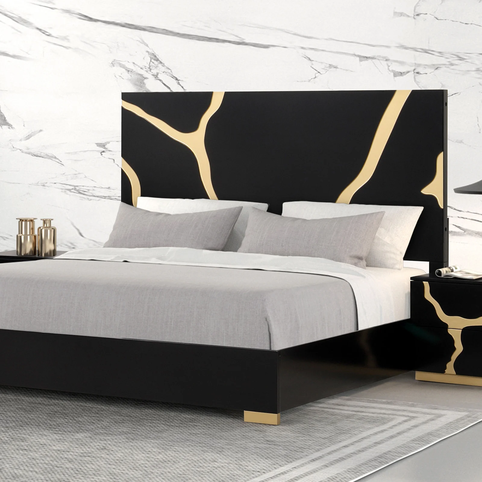 Goldsberg Eastern King Bed FM7425BK-G-EK