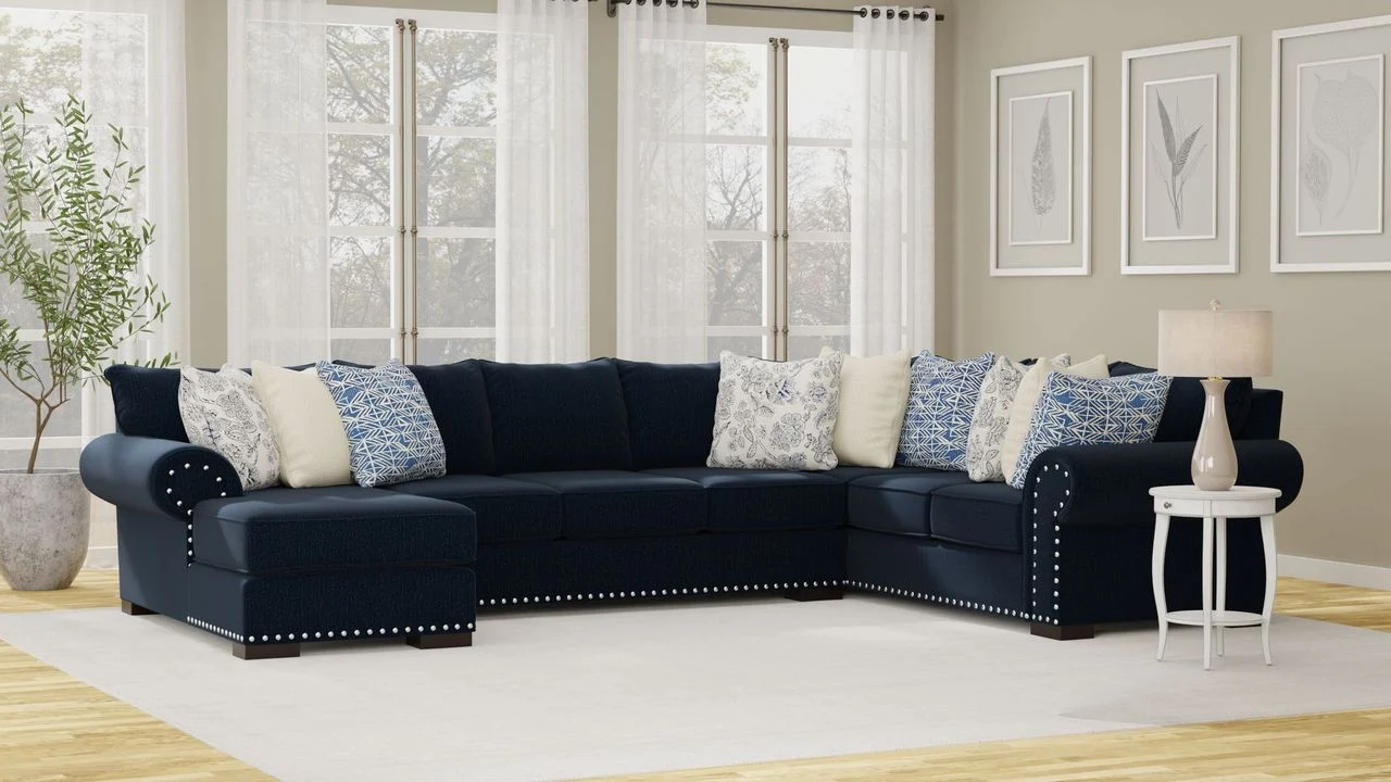 Harley Sectional - Barcelona Navy Fabric