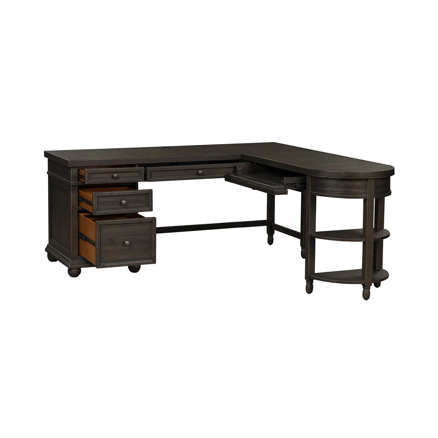 Harvest Home L Shape Desk by Liberty - Image 5