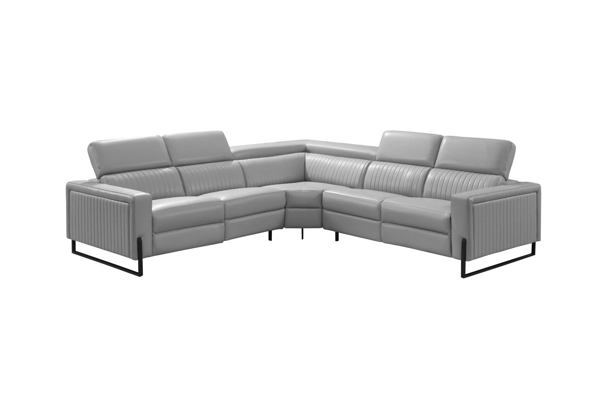 Havana ESF 2787 Top Grain Leather Gray Sectional - Image 2