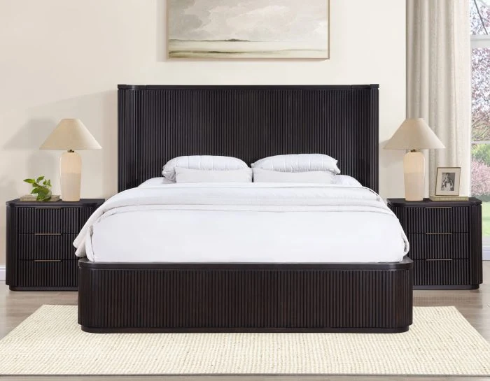 Henry Reeded Queen Bed - Espresso Finish - Image 5