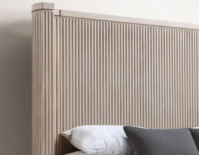 Henry Reeded Queen Bed - Tan Finish - Image 2