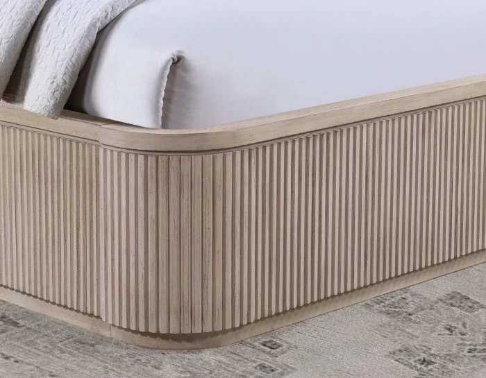 Henry Reeded Queen Bed - Tan Finish - Image 3