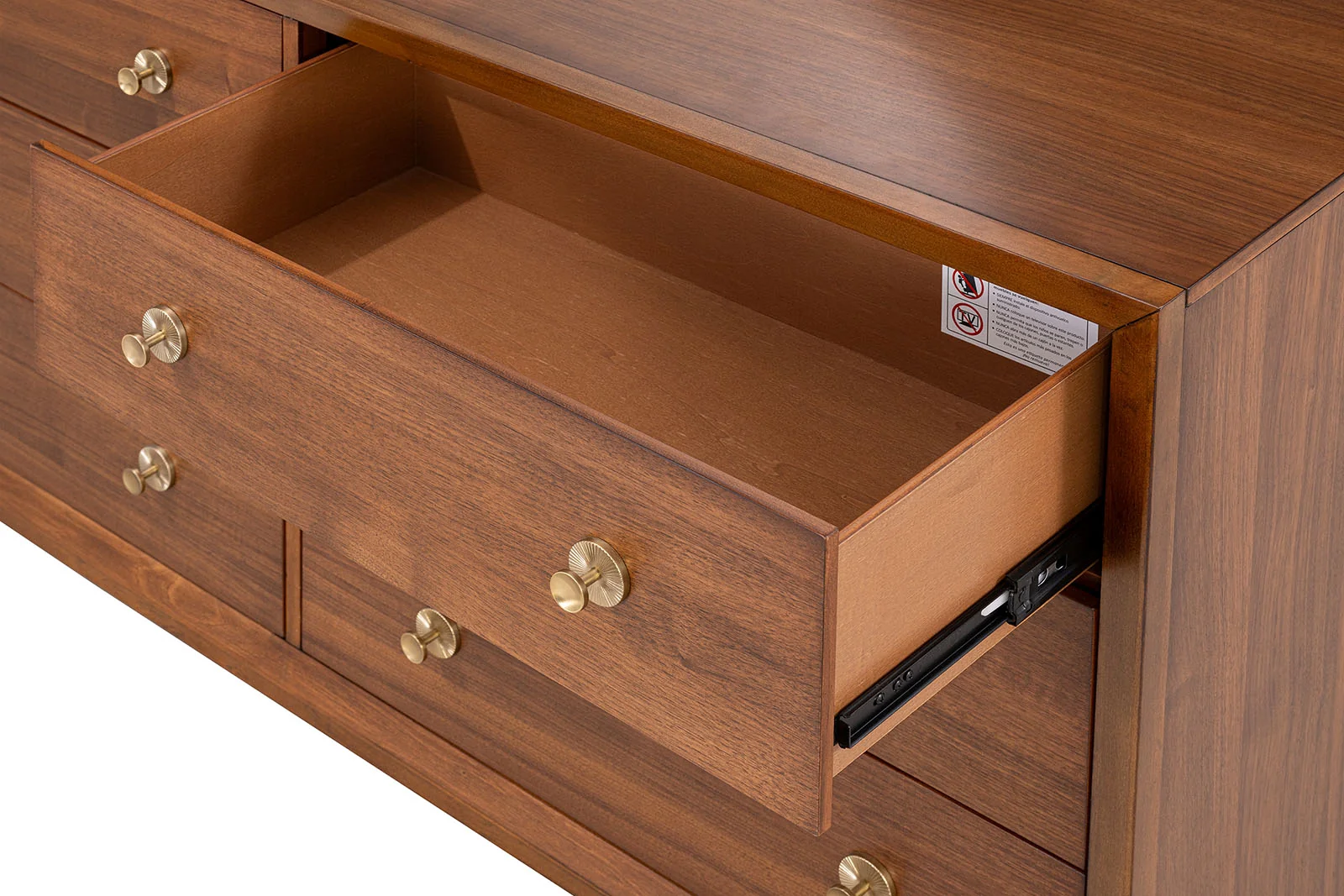 Hepburne 6 Drawer Walnut Dresser FM74000WN-D - Image 2