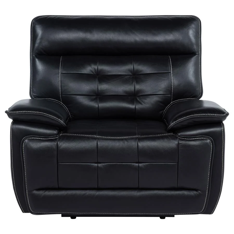 Hewitt Leather Upholstered Dual Power Recliner - Image 5