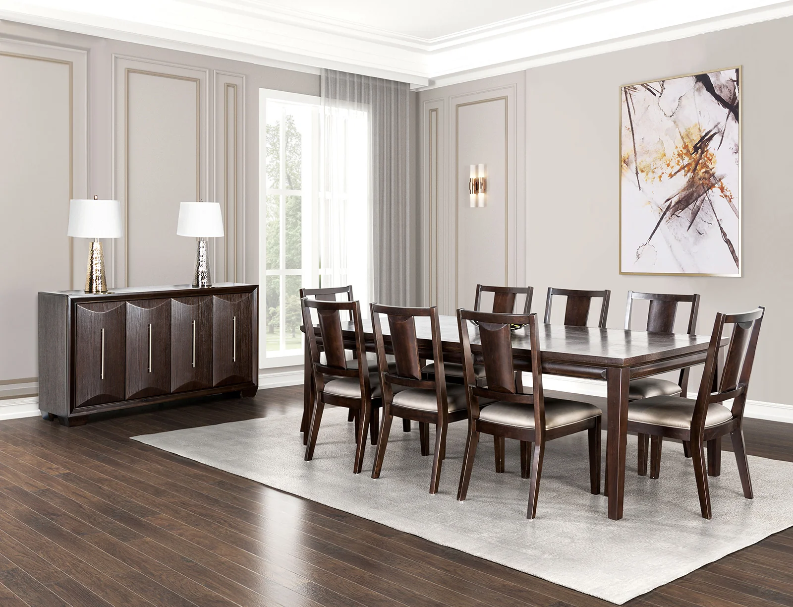 Hinwitz Espresso 9 Pc Dining Set