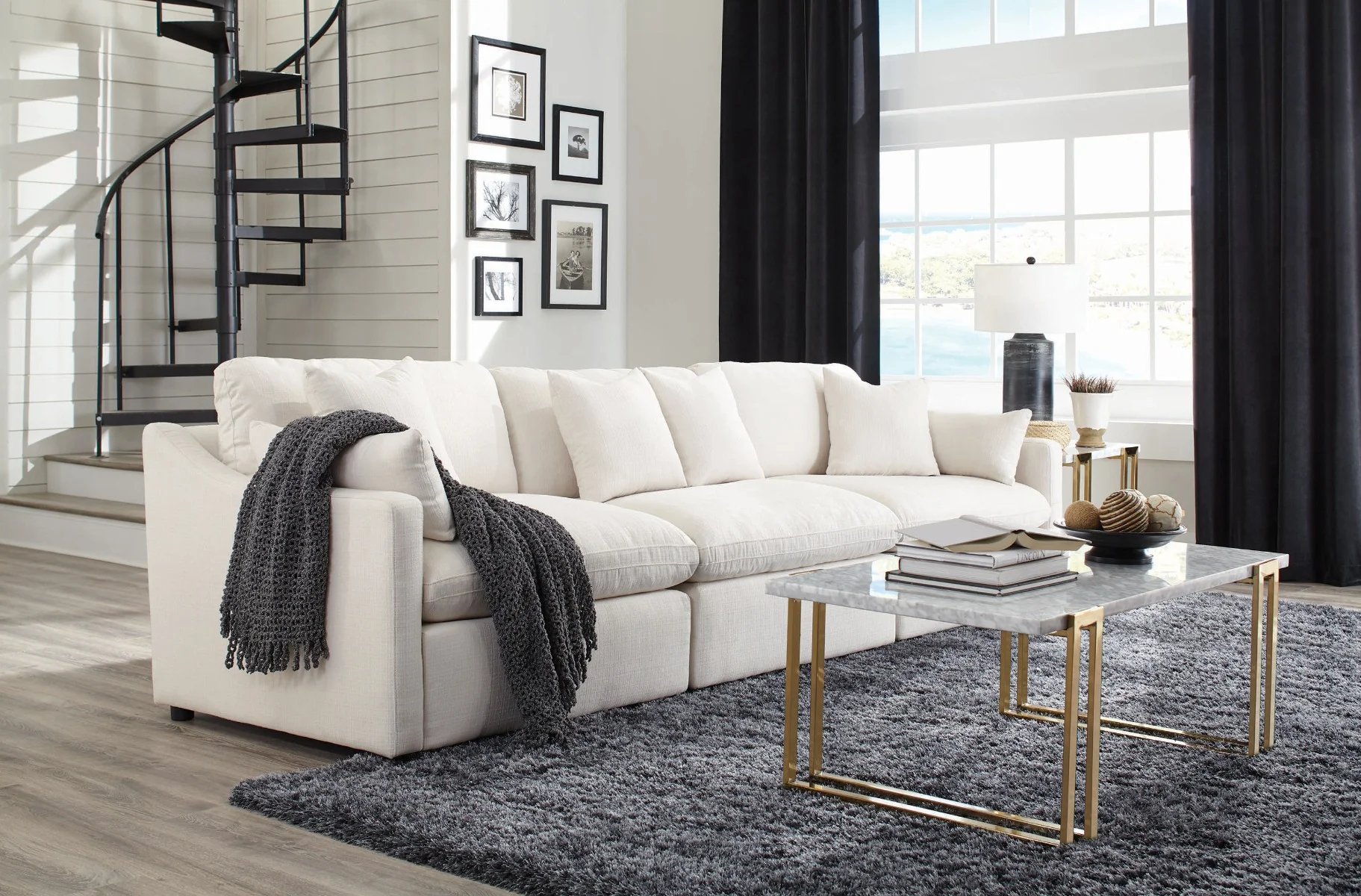 Coaster Hobson 6 Pc Modular Linen Sectional - Image 4