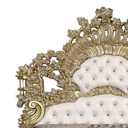 Homey Design HD-8086 Metallic Gold Bedroom Set - Image 3