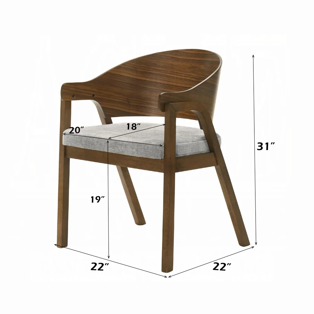 Hoyte DN03485 Walnut 7 Pc Dining Collection - Image 7