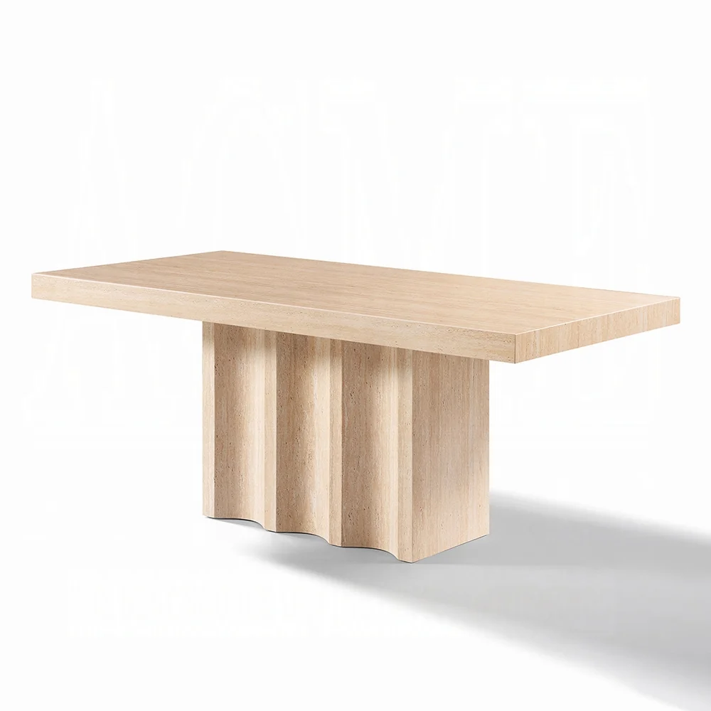 Inca Travertine Stone Dining Table DN04745 - Image 3
