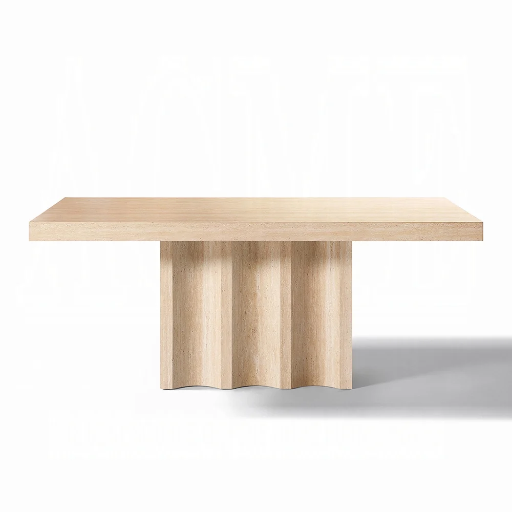 Inca Travertine Stone Dining Table DN04745 - Image 4