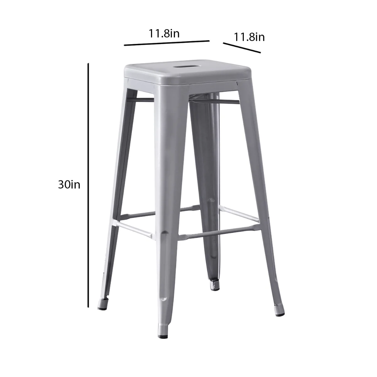 ACBS01-30 Industrial Design Bar Stools Black or Silver - Image 3