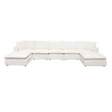 Ivy 10 Pc Faux White Shearling Sectional - Diamond Sofa - Image 2