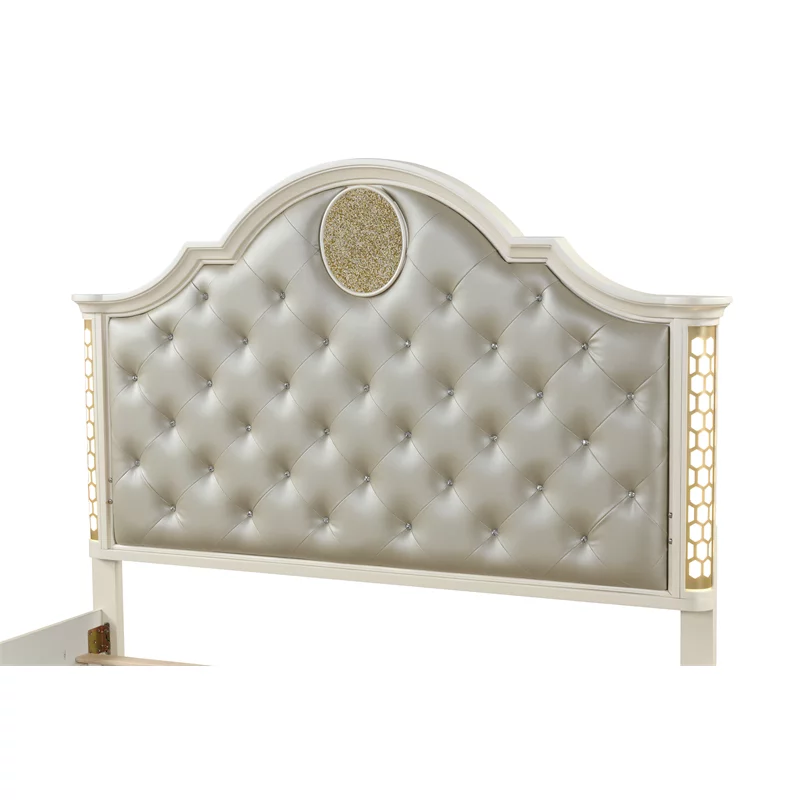Jasmine Bedroom Collection Beige Finish - Image 3