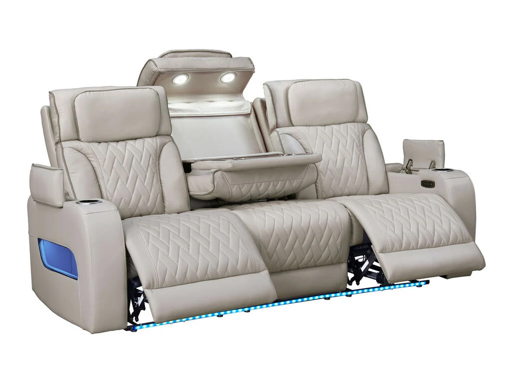 Jazz Ice Leather Aire Power Sofa & Loveseat 81641-SL - Image 5