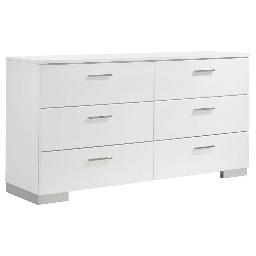 Felicity by Coaster Contemporary Bedroom Collection - White Finish - Image 6