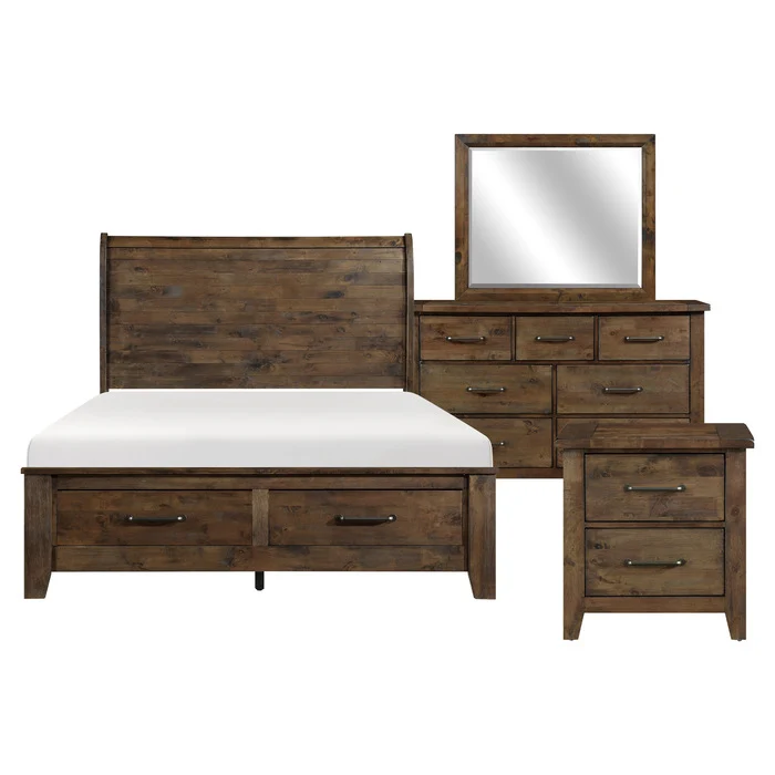 Jerrick 4 Pc Burnished Brown Bedroom by Homelegance - Image 2
