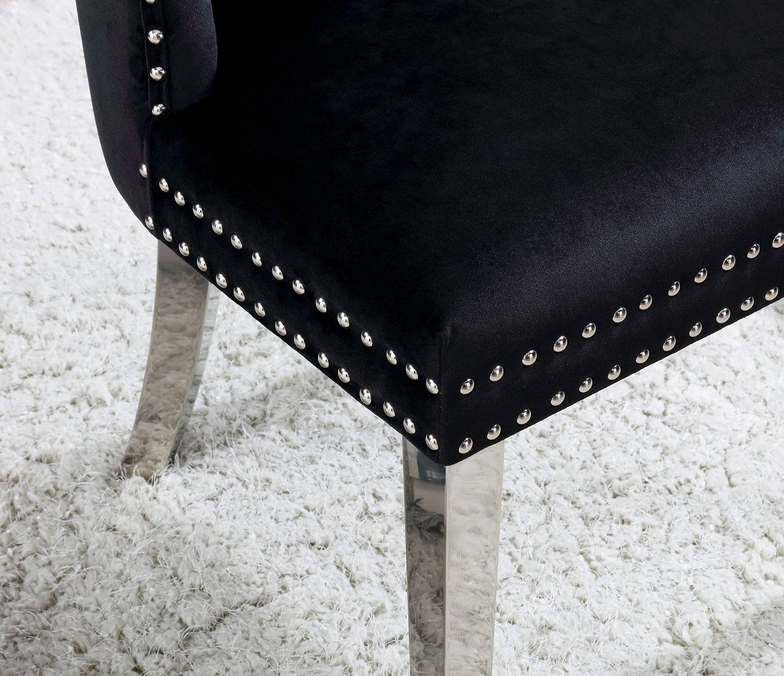 Jewett Black Wingback Chair - Set of 2 - Image 3