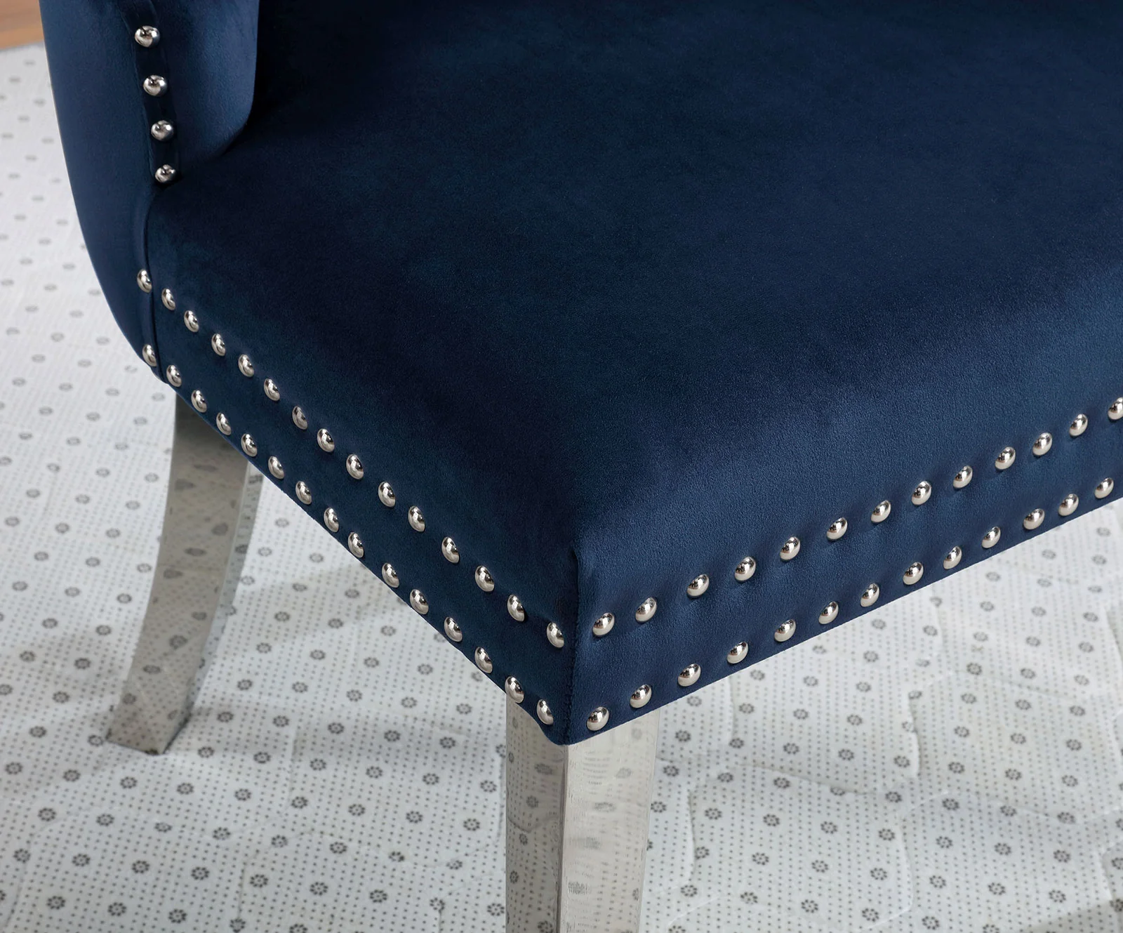 Jewett Blue Wingback Chair - Set of 2 - Image 3