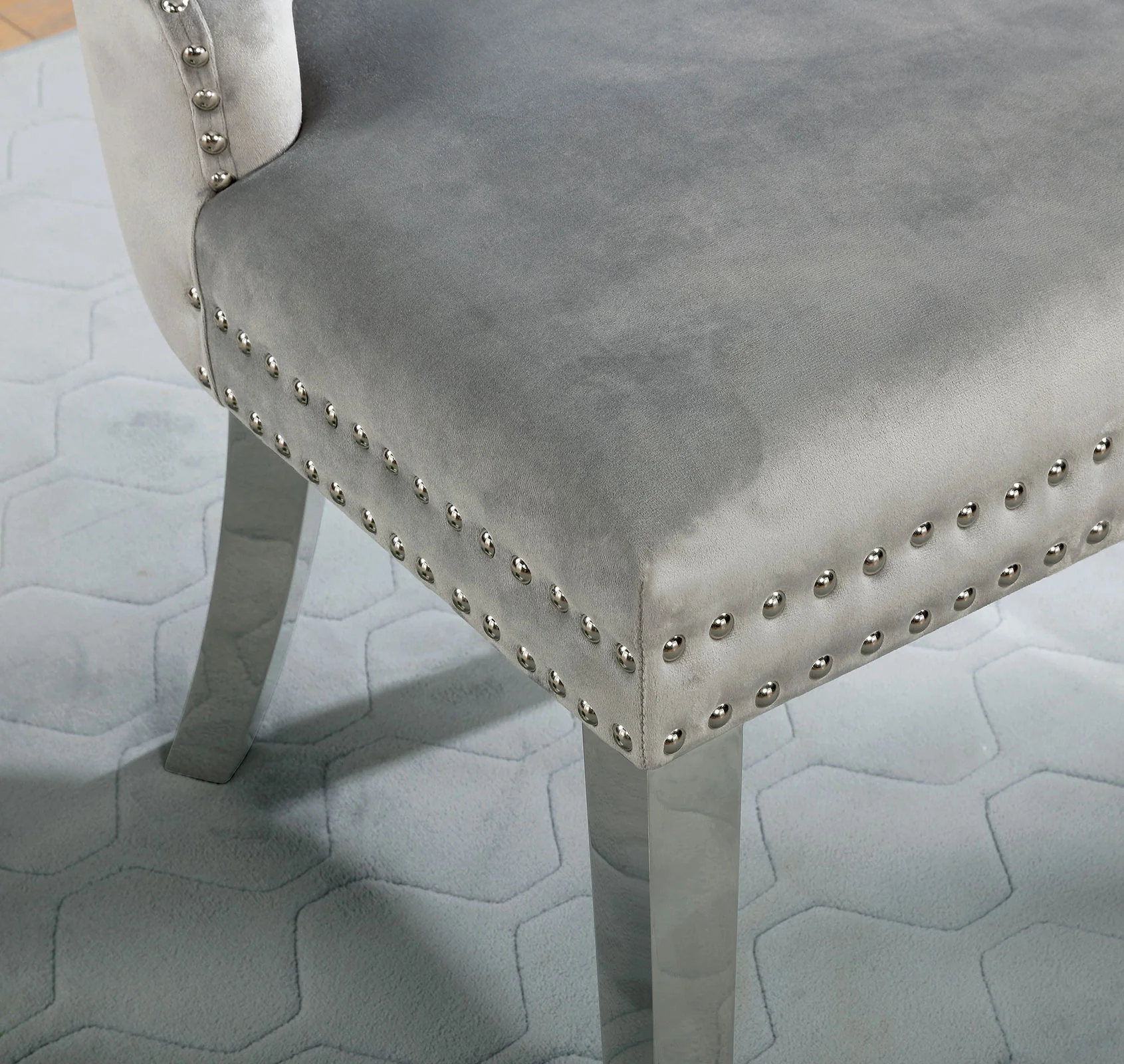 Jewett Gray Wingback Chair - Set of 2 - Image 3