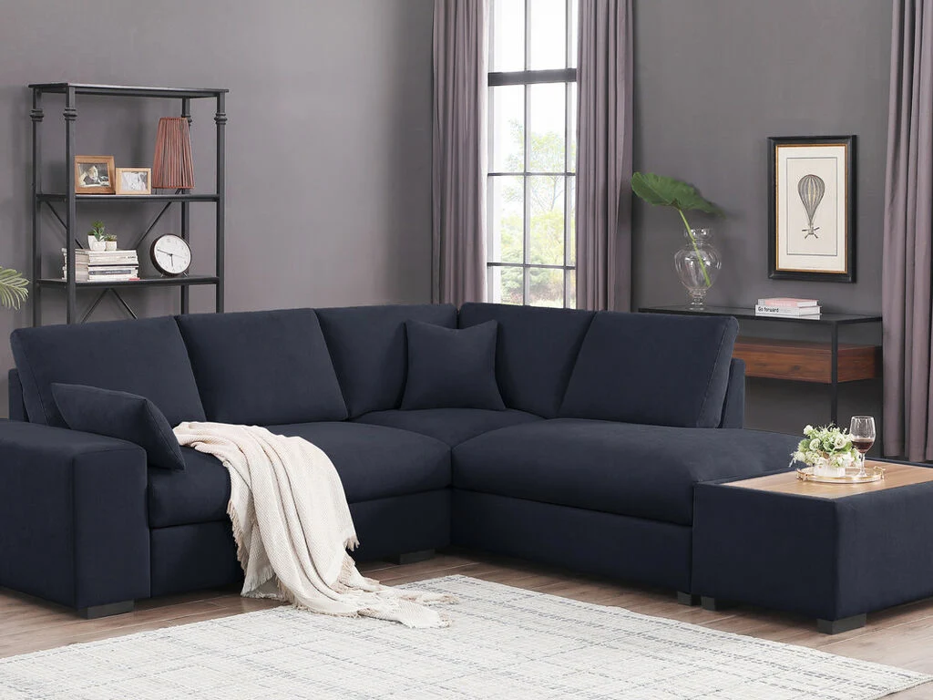 Joshua Sectional Sofa Dark Grey 89291 - Image 2