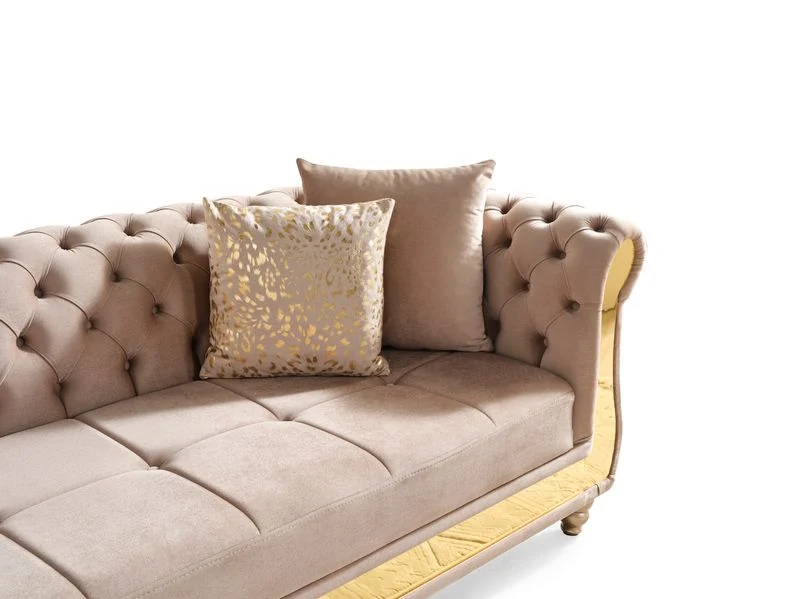 Julia Velvet Sectional Taupe - Image 7