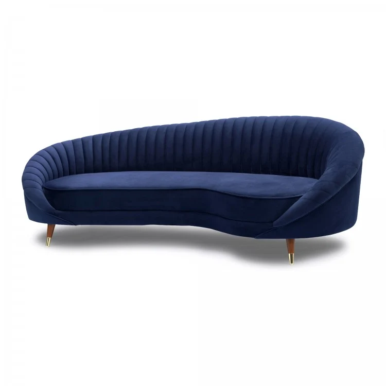 Armen Living Karisma Sofa - Navy Velvet - Image 2