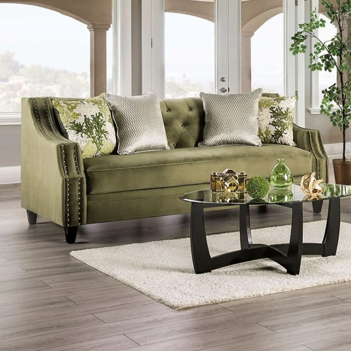 Kaye 2 Pc Sofa Collection - Transitional Green - Image 2