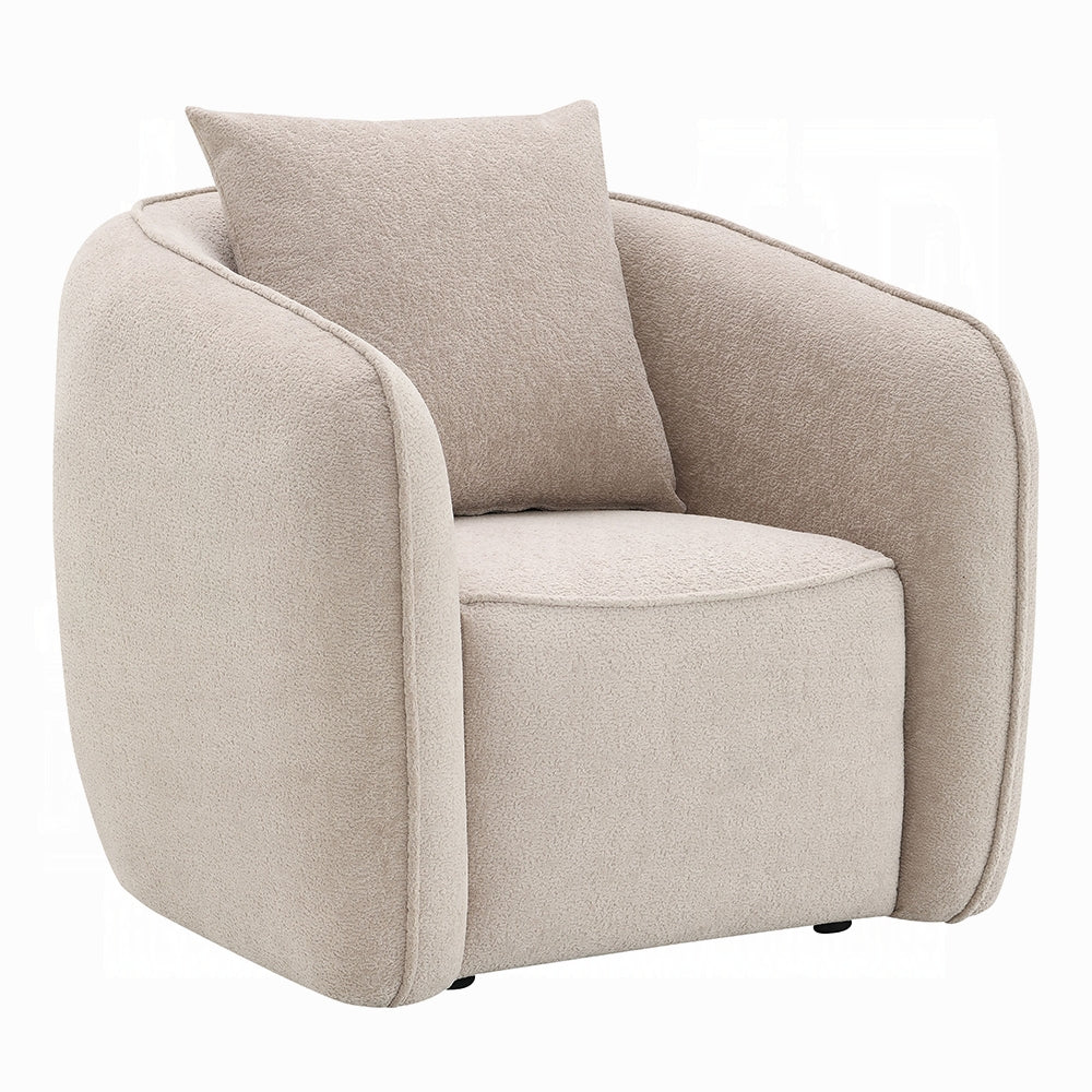 Keith Beige Chenille Chair LV03612 - Image 2