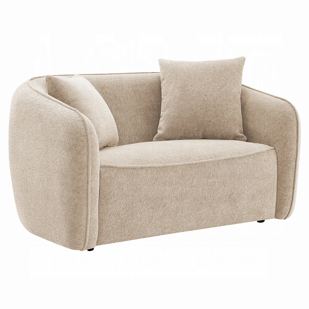 Keith Beige Chenille 2 Pc Sofa Set - Image 11