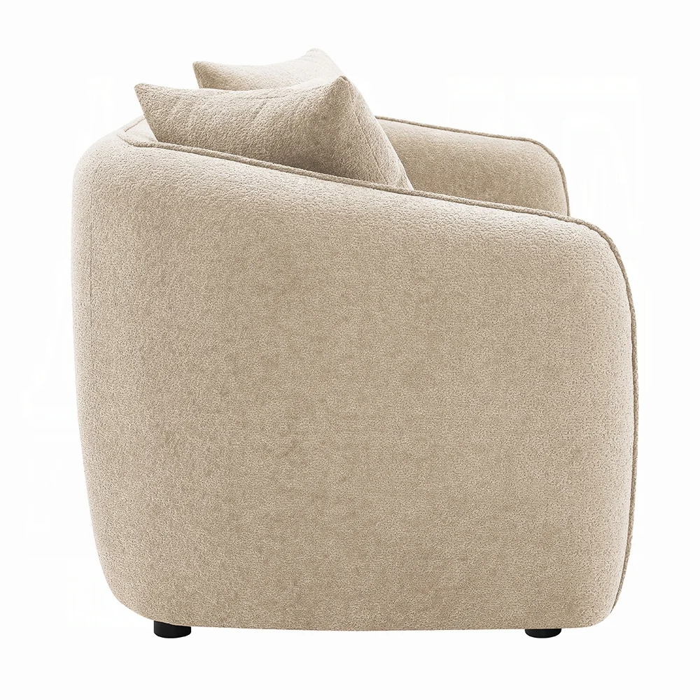 Keith Beige Chenille 2 Pc Sofa Set - Image 5