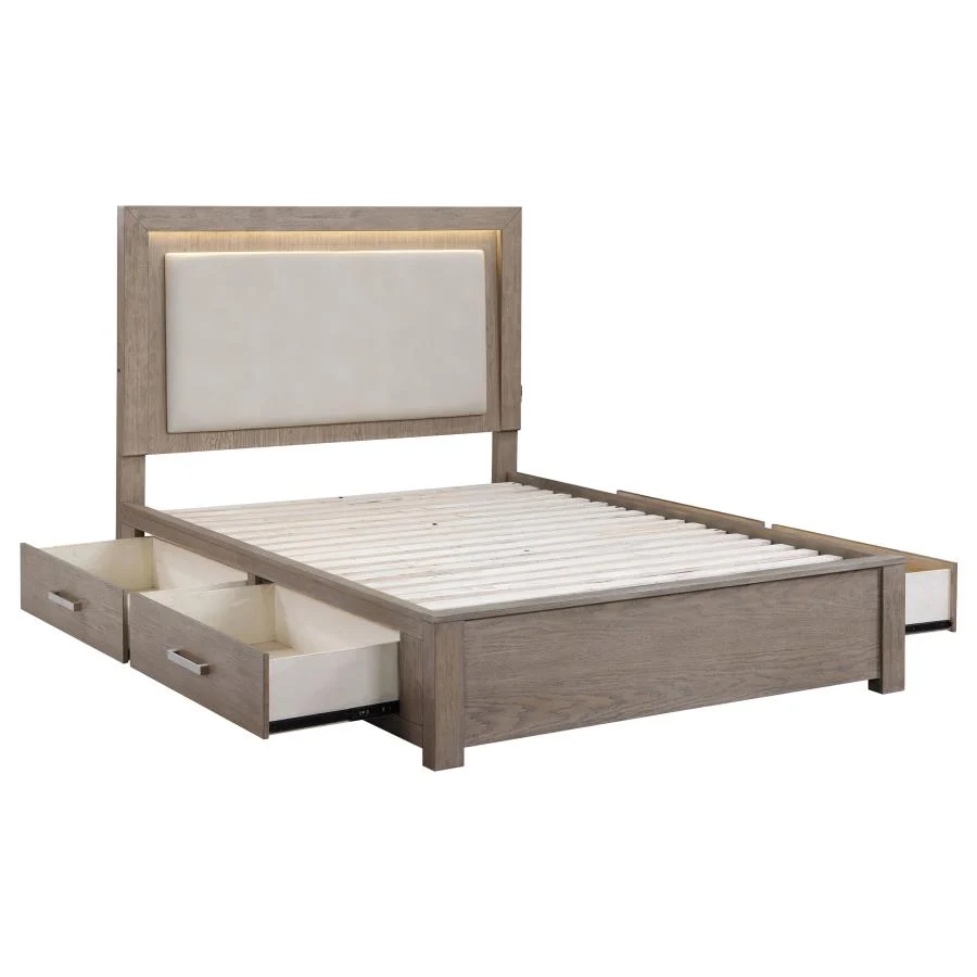Kenora Barley Brown 4 Pc Bedroom Set by Coaster - Image 3