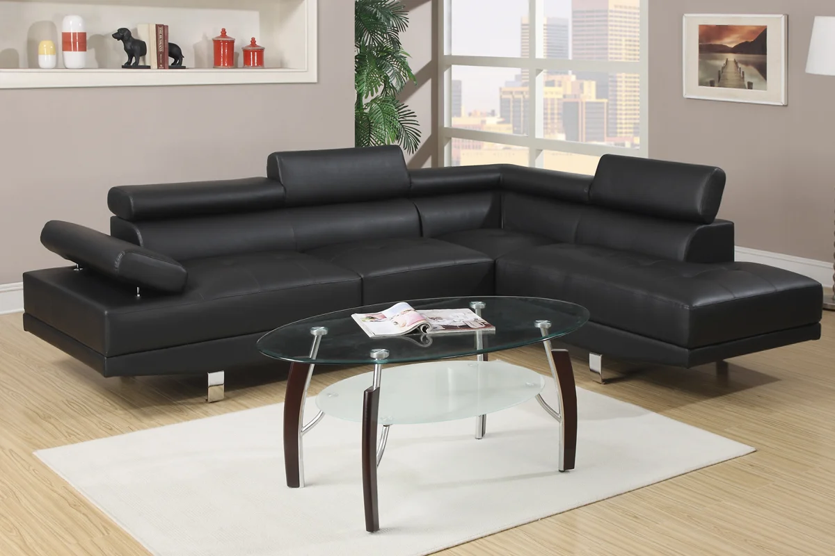 Poundex F7310 Kent Modern Sectional -2 Colors