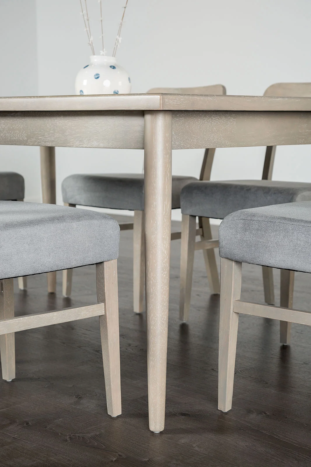Keynes Transitional Gray 7 Pc Dining Set - Image 3