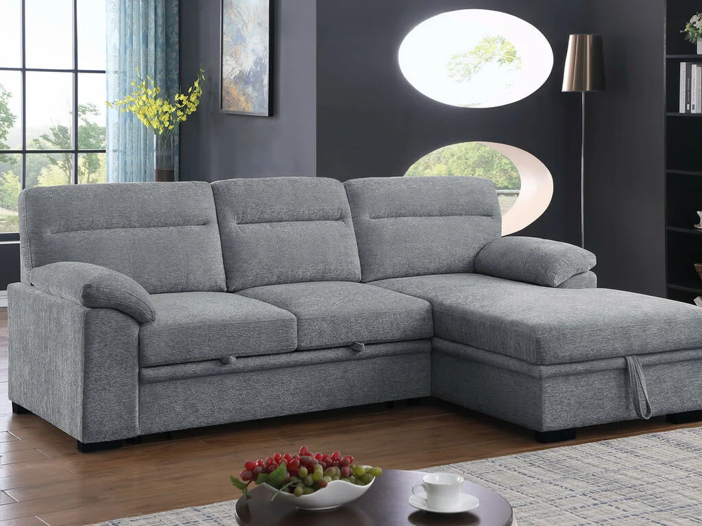 Kipling 81457 Light Gray Sectional Sleeper - Image 3
