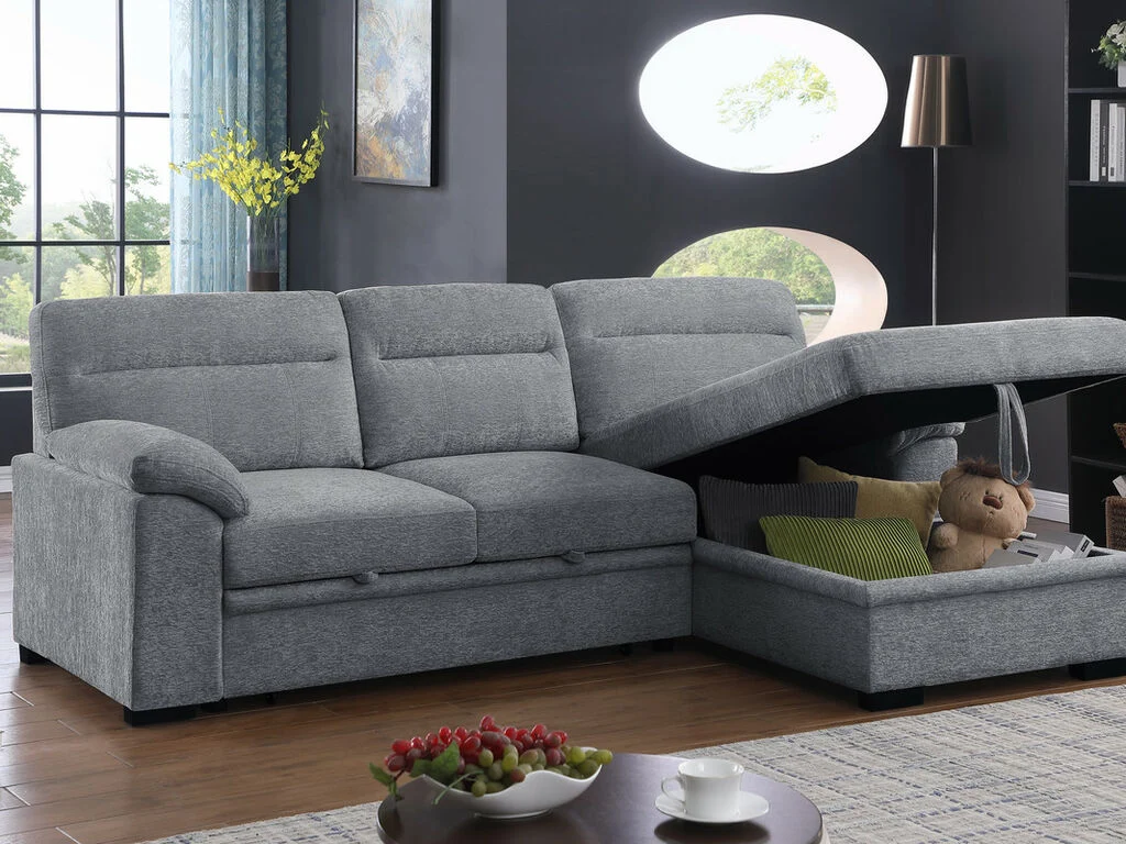 Kipling 81457 Light Gray Sectional Sleeper - Image 4