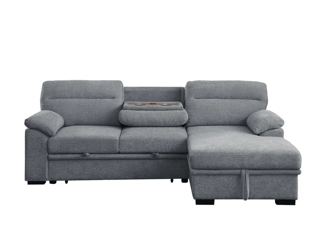Kipling 81457 Light Gray Sectional Sleeper - Image 5
