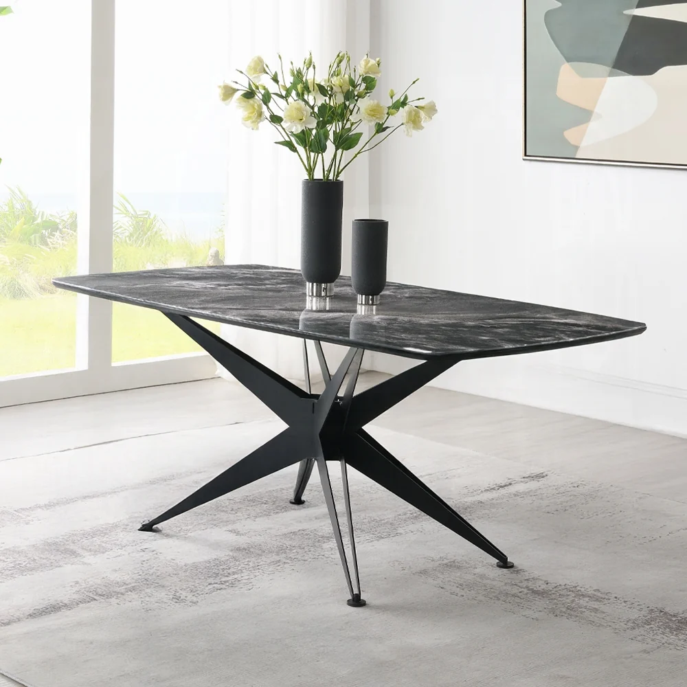 Klaus Crystal Glass Top Dining Collection - Image 2
