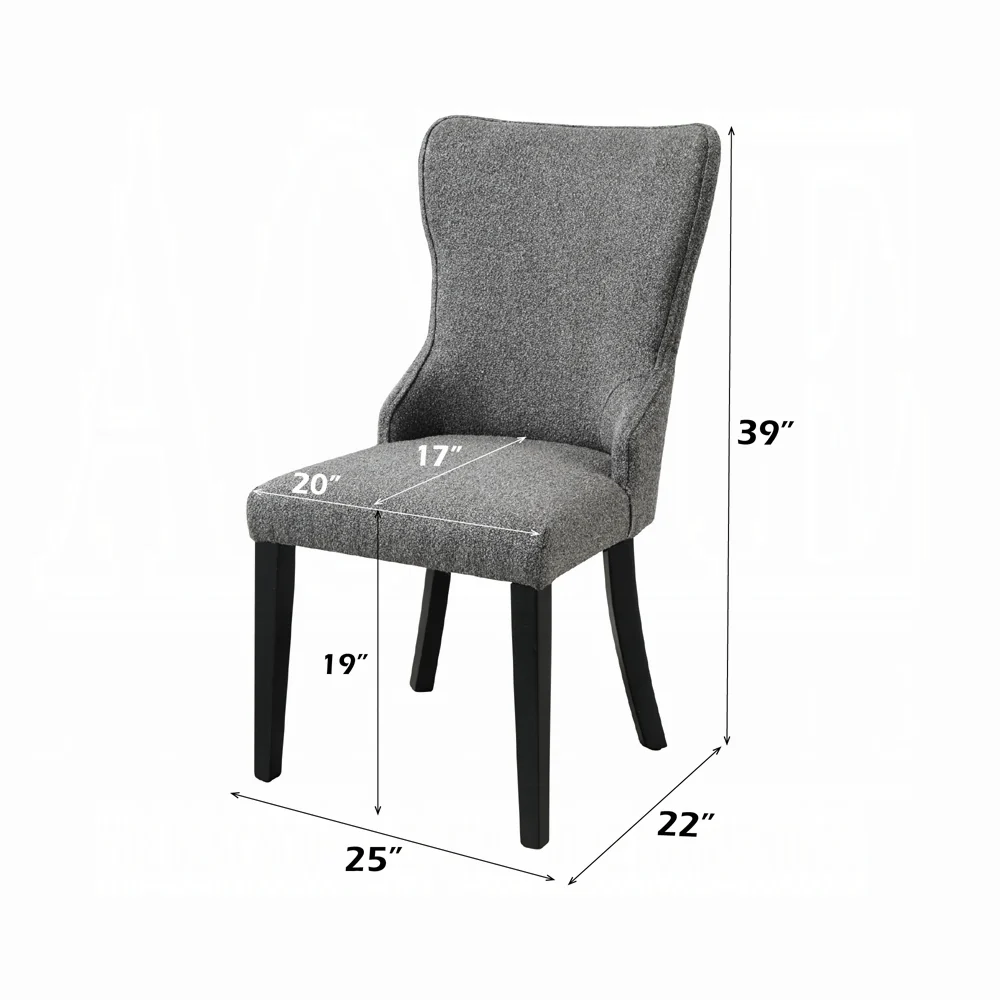 Koen 5 Pc Dining Set - Gray Boucle Chair - Image 12