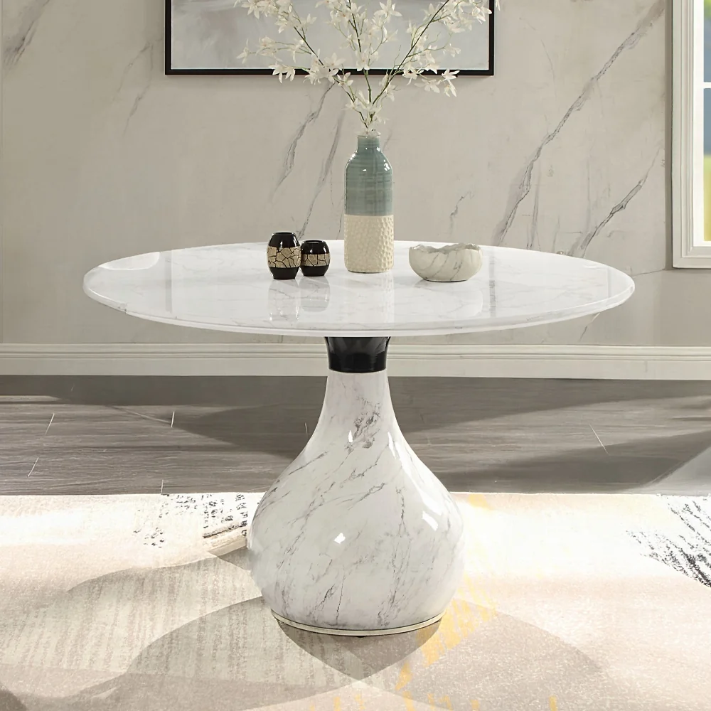 Koen 5 Pc Marble Top Dining Set DN04055 - Image 2