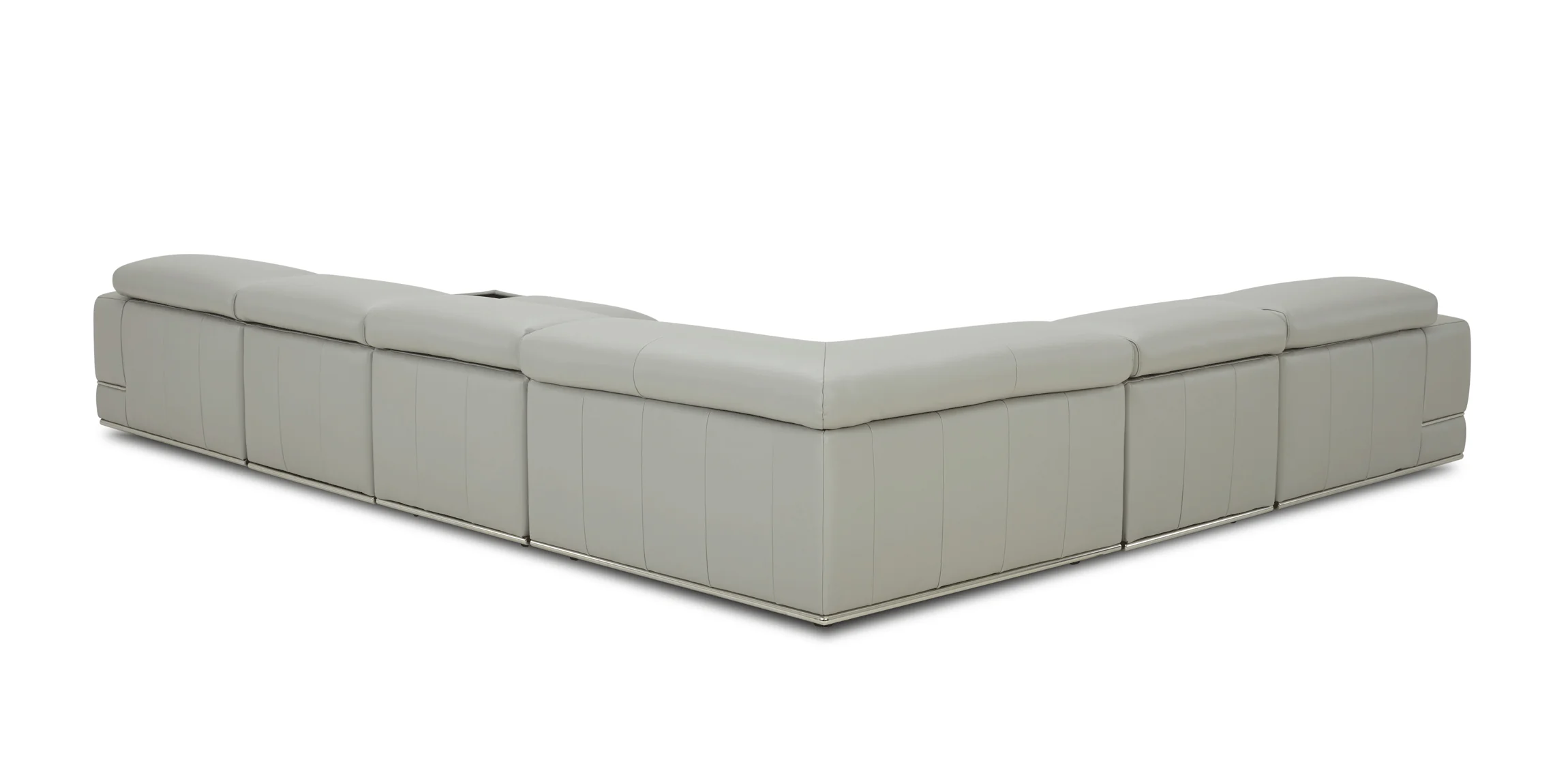 Kuka Gray Top Grain Leather Sectional by ESF - Image 7