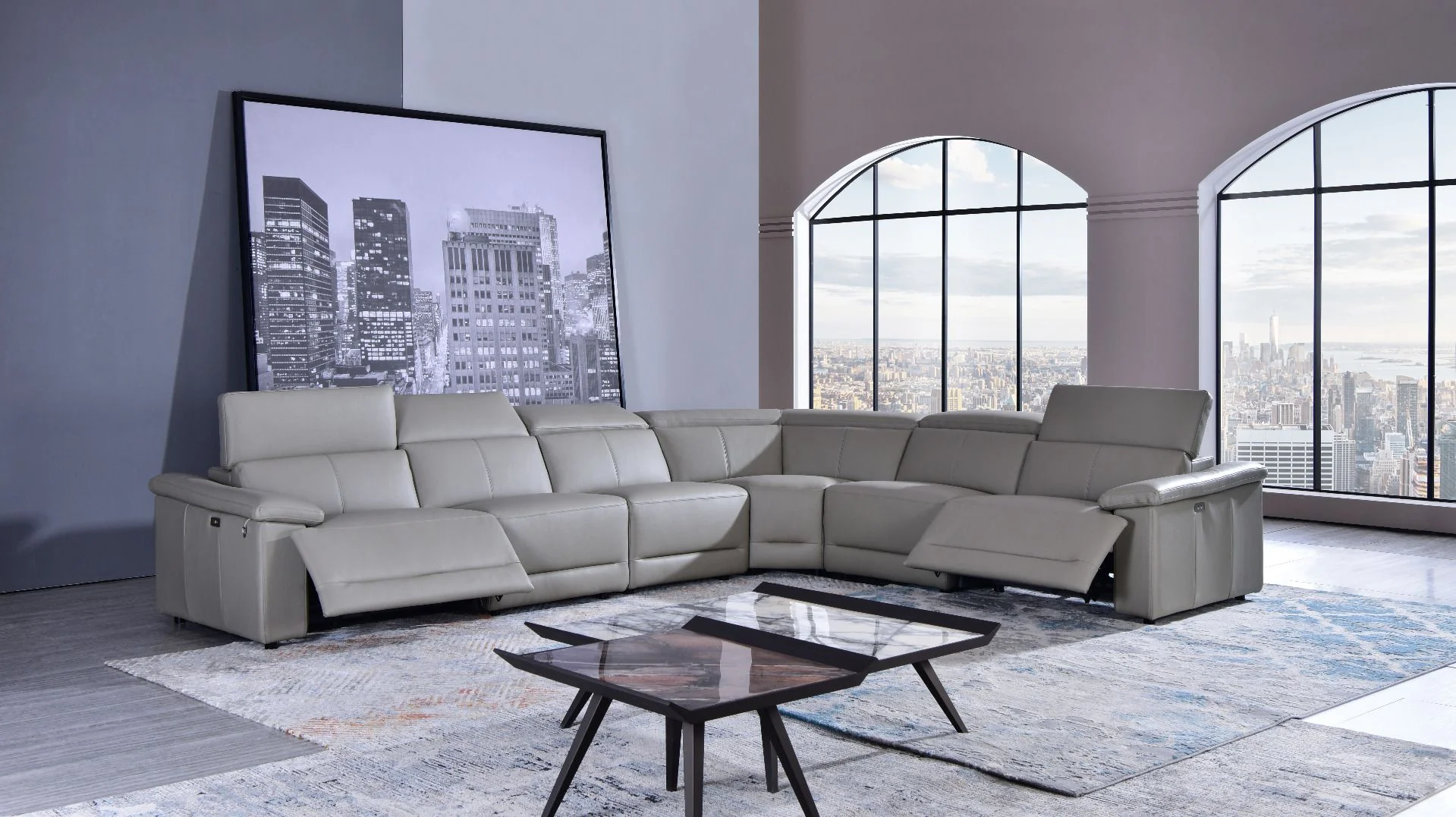Ladera 6 Pc Sectional - Light Grey - Image 3