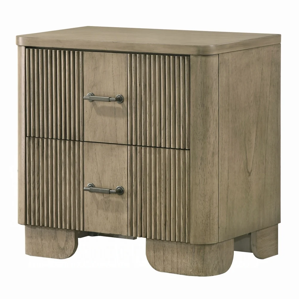 Lakkari 4 Pc Antique Oak King Bedroom Set - Image 6