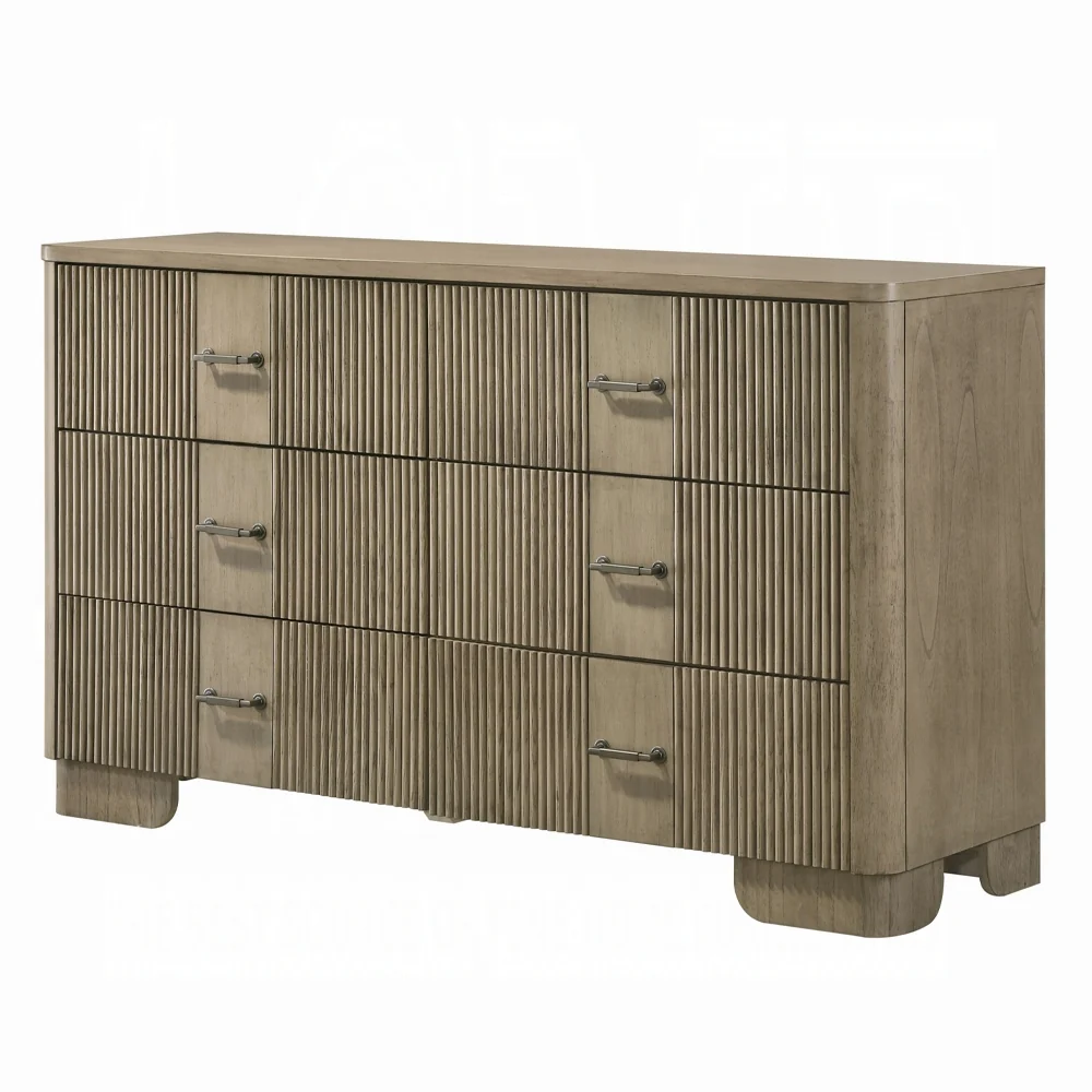 Lakkari 4 Pc Antique Oak King Bedroom Set - Image 8