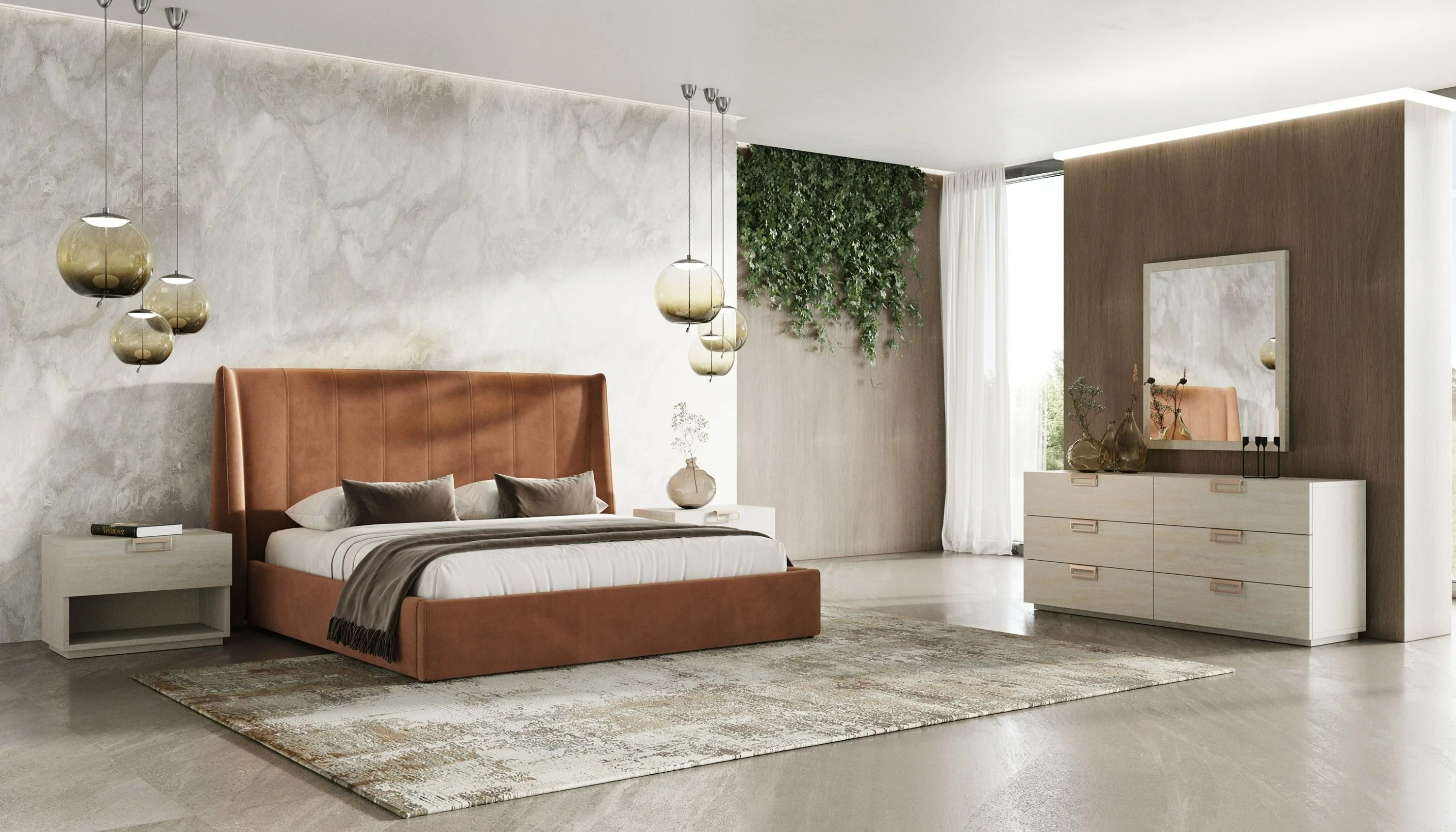 Roma + Lago Modern 4 Pc Set - King Bed