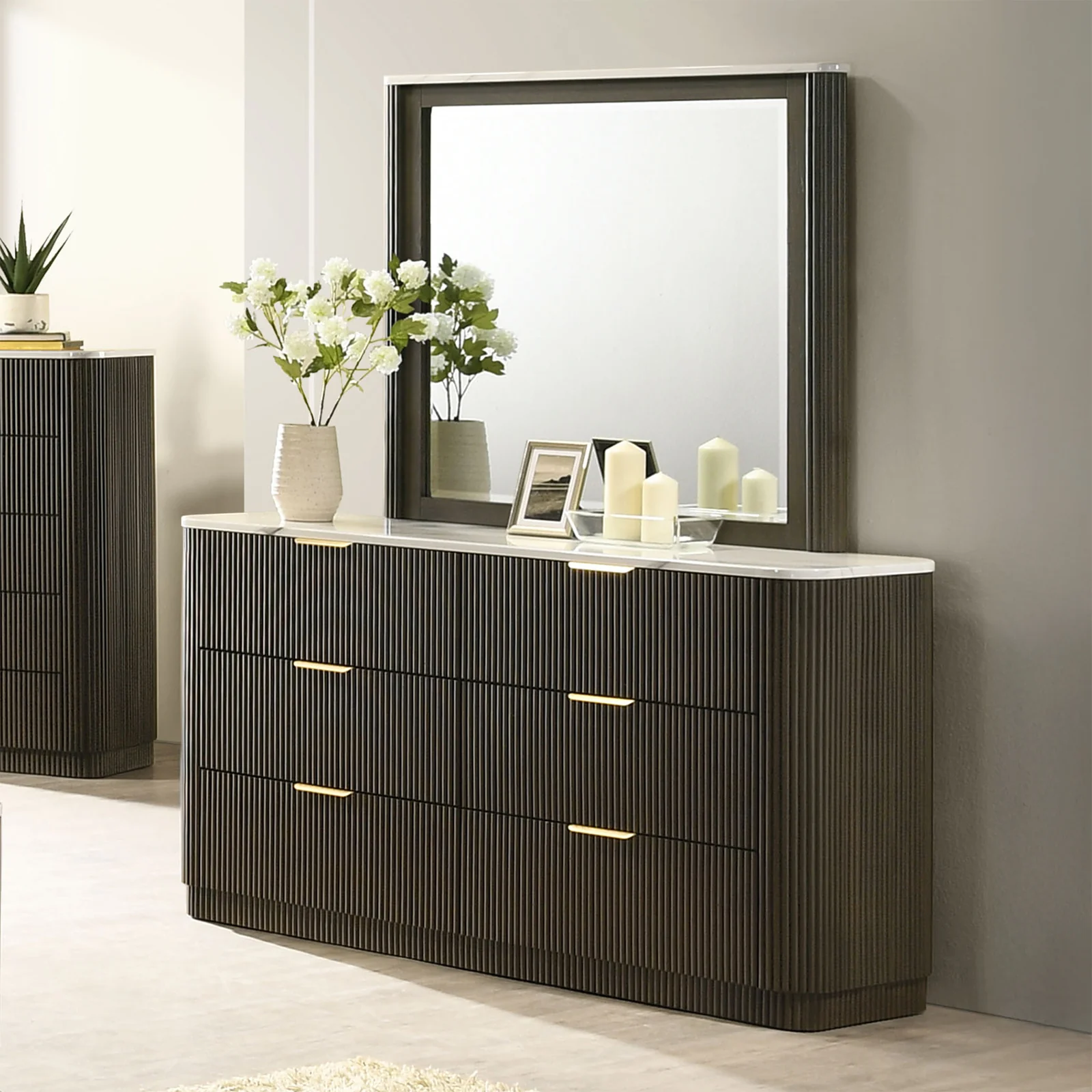 Lantrisant Dark Walnut Bedroom Collection - Image 4